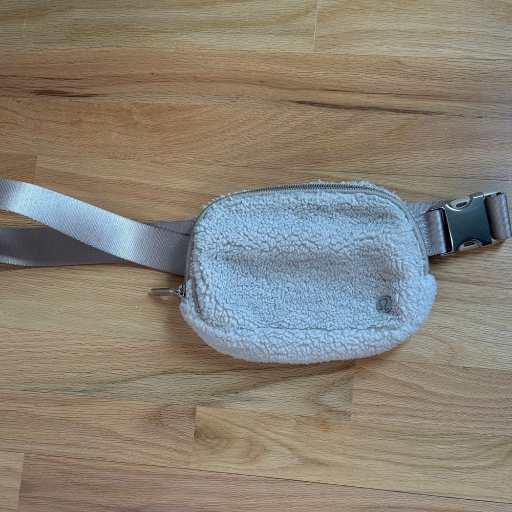 Lululemon Cream Sherpa Belt Bag
